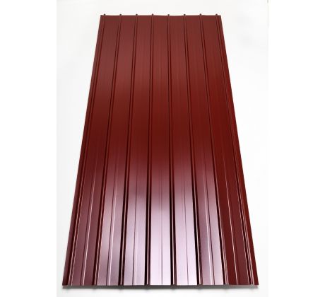 Trapézový plech H12 plus 0.4x906x3000mm RAL 3011 červená korál