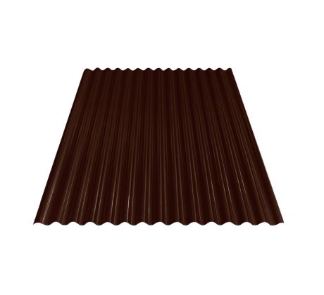 Vlnitý plech S18 0.4x883x3000mm RAL 8017 hnědá