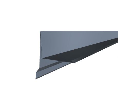 Závětrná lišta spodní r.š. 250 mm, délka 2 m, lesklý lakovaný pozink